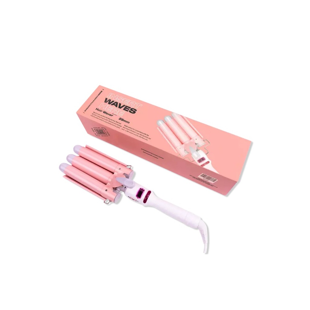 Pink Triple Barrel Wave Hair Curler - Women Hair Tools